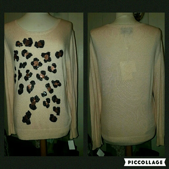 💣SOLD💥🌈 wildfox Sequin Leopard Spot sweater - Picture 2 of 4