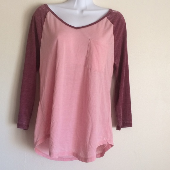 Baseball burnout tee 3/4 sleeve