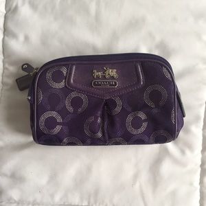 Sparkly Purple Coach makeup bag
