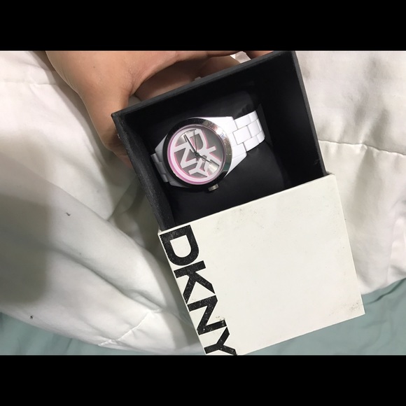 DKNY White/Pink Watch