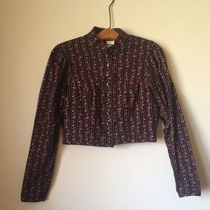 Vintage cropped blazer/jacket. EUC. Floral Vintage cropped blazer/jacket. EUC. Floral