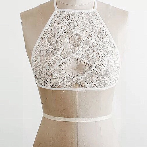 White Eyelash Lace Bralette - Picture 2 of 3