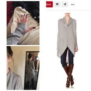 Drapey long sleeve poncho-The Limited