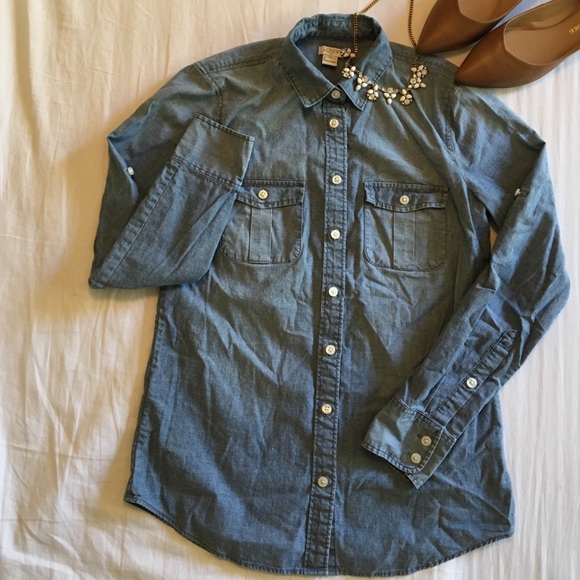 J. Crew Tops - J. crew chambray button up