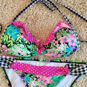 Patterned push-up bikini
