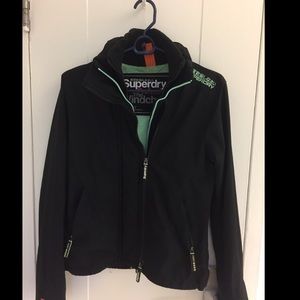 SUPERDRY The Windcheater Jacket - black and mint
