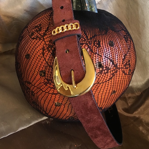 Rust Suede Belt from Talbots. Size L NWOT