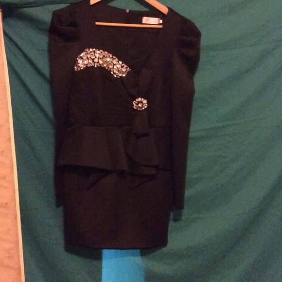 Beautiful brand black peplum dress