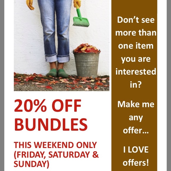 20% off Bundles of 2 or more items. This weekend!