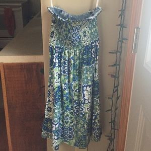 Floral Strapless Dress