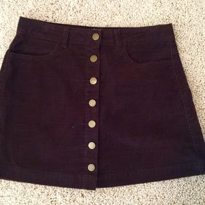 A-line button up skirt