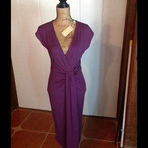 Michael Kors classic v neck mauve dress. Stunning!