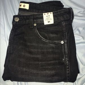 amo kate mid rise straight leg jeans