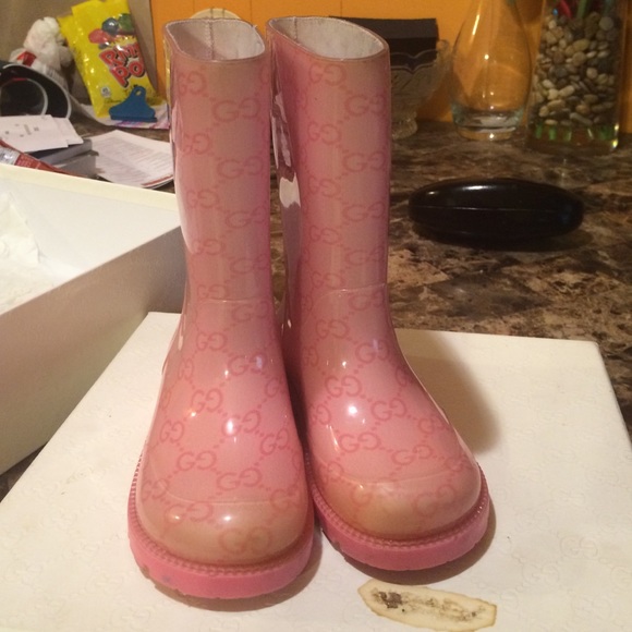 Girls Gucci Pink rain boots