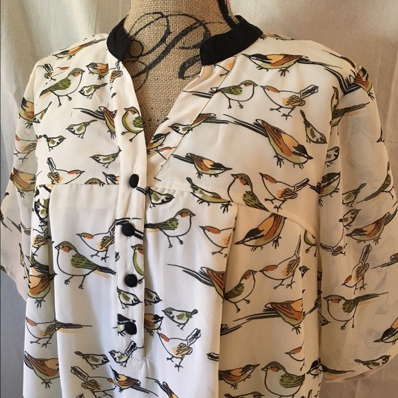 Bird print tunic/dress