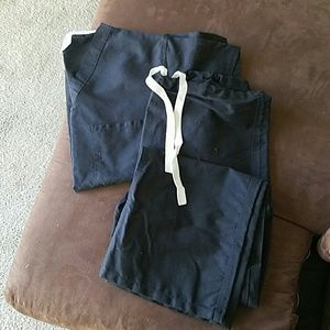2 sets of Medline, small, Black scrubs.