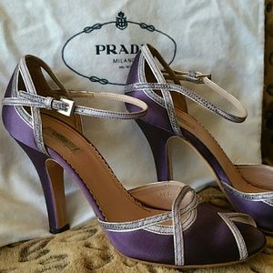 PRADA Satin Purple Heels