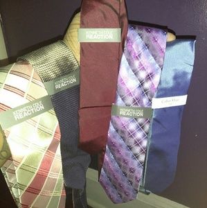 Kenneth Cole 100% Silk Ties
