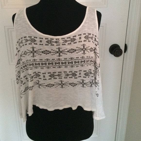 Black and White crop top