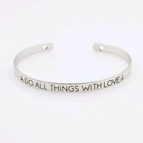 WILA Jewelry - SILVER "DO ALL THINGS WITH LOVE" BANGLE