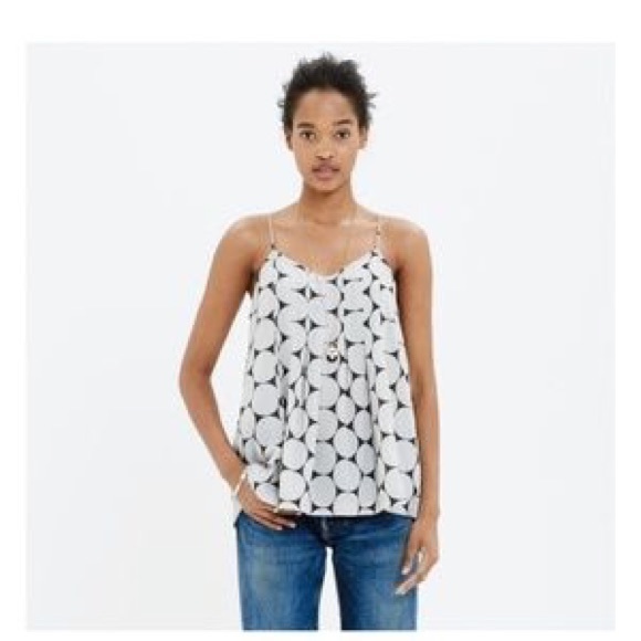 Madewell pleated cami in circle print