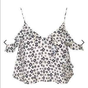 Cold Shoulder Floral Top (NWT)