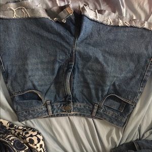 asos curve jean shorts