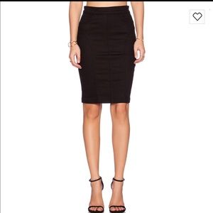 7 for all mankind seemed black pencil skirt  28.