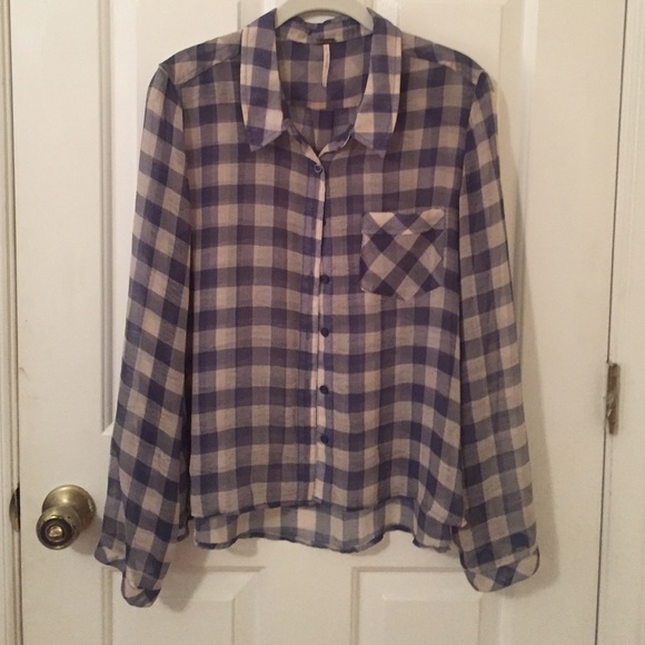Free People checked blouse