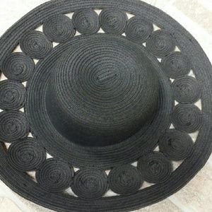 Black Straw Beach/Sun Hat
