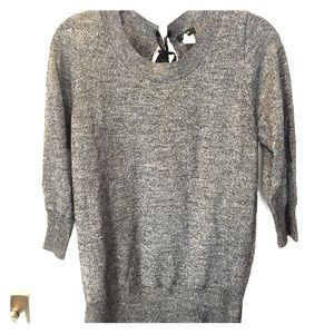 JCrew Metallic Sweater w/ Back Tie