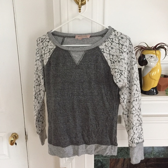 Philosophy lace raglan pullover