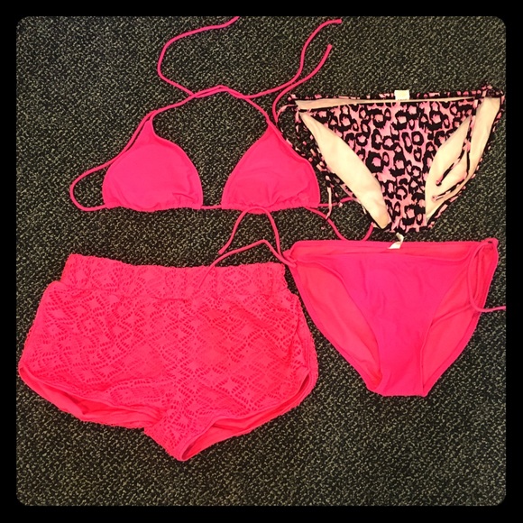 Hot pink bikini set lot