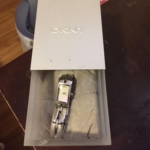 A silver dkny watch
