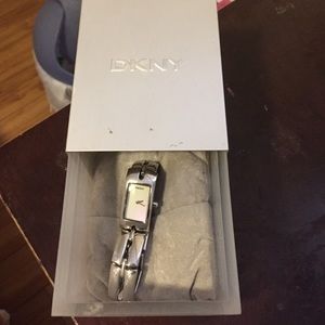 A silver dkny watch