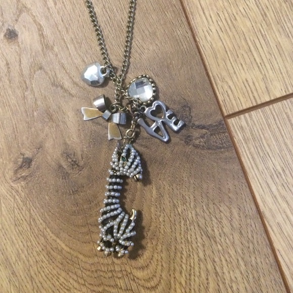 Rare Betsey Johnson zebra necklace
