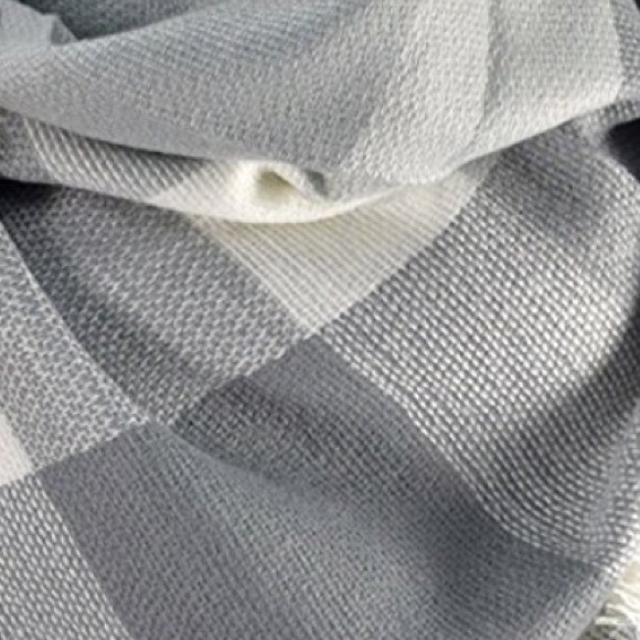 Shades of grey gray blanket scarf oversized - Picture 2 of 2