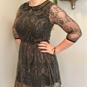 Grey lace dress