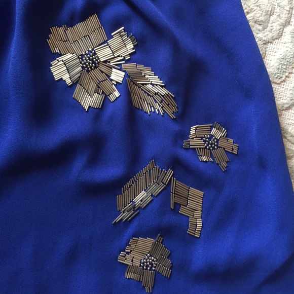 NWT Robert Rodriguez blue dress with shoulder tie - Picture 2 of 4