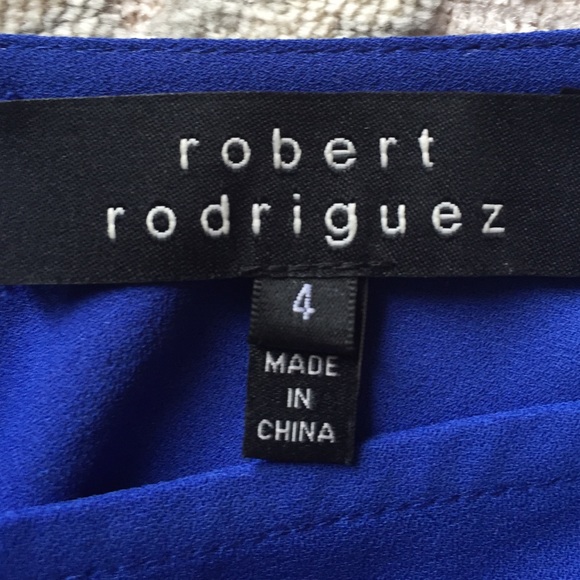 NWT Robert Rodriguez blue dress with shoulder tie - Picture 3 of 4