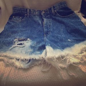 Vintage ombré high waisted shorts