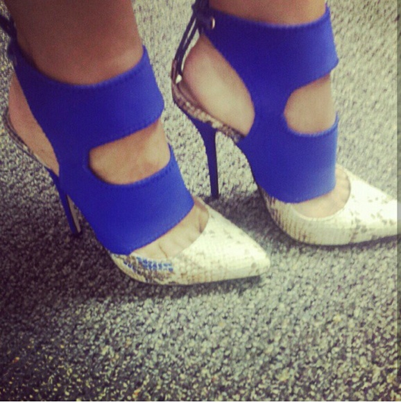 Sneak Skin Royal Blue Shoes, 6.5