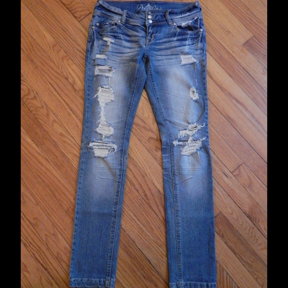 Rue21 Jeans - Premiere Denim by Rue 21 Distressed Jeans Sz 3/4 Rue21 Jeans - Premiere Denim by Rue 21 Distressed Jeans Sz 3/4