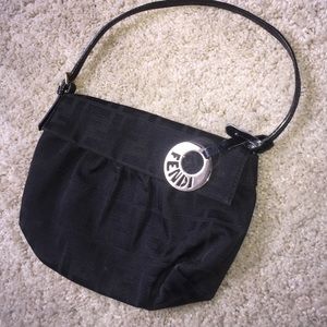 authentic fendi mini chef bag black