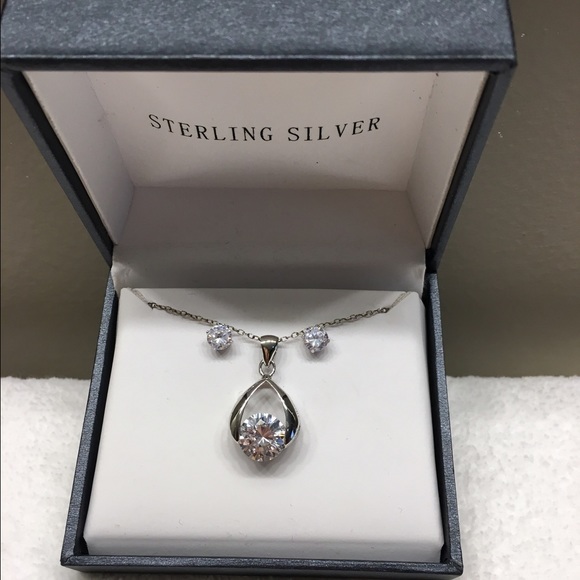 Sterling Silver necklace and earring set
