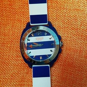 Coach Blue and white watch