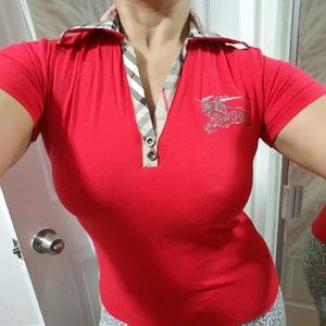 Burberry t shirt polo check nova top blouse tunic