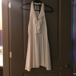 White Halter Dress