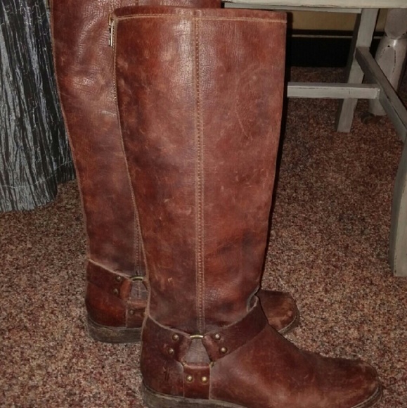 Frye Tall Harness "Phillip" boots - Picture 1 of 7