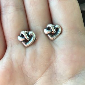 James Avery heart knot earrings